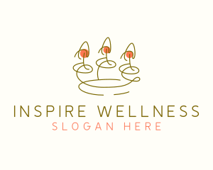 Spa Wellness Candle logo design