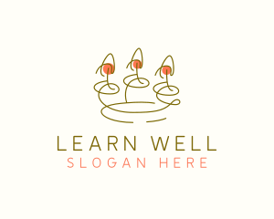 Spa Wellness Candle logo design