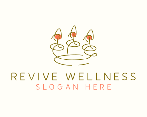 Spa Wellness Candle logo design