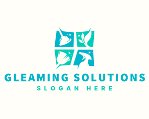 Natural Cleaning Sanitation Tools logo design