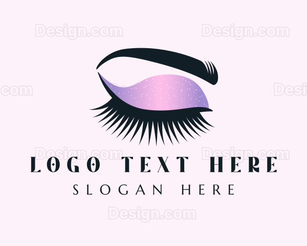 Glitter Makeup Eyelashes Logo