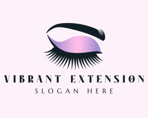 Glitter Makeup Eyelashes logo design