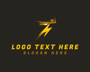 Lightning Speed Parcel Man logo