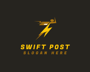 Lightning Speed Parcel Man logo