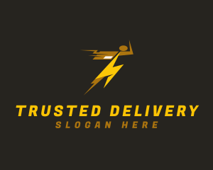 Lightning Speed Parcel Man logo