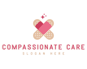 Heart Care Bandage logo design