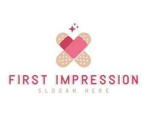 Heart Care Bandage logo design