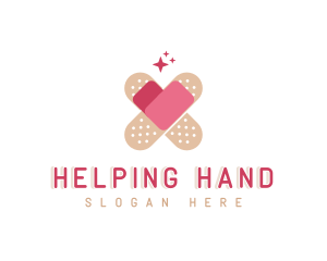 Heart Care Bandage logo design