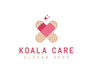 Heart Care Bandage logo design