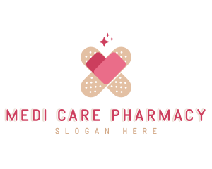 Heart Care Bandage logo design