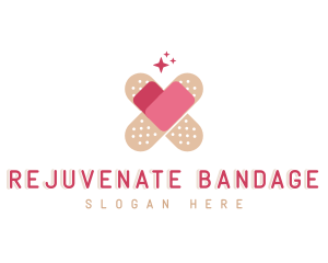 Heart Care Bandage logo design