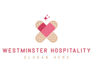 Heart Care Bandage logo design