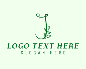 Natural Elegant Letter J logo