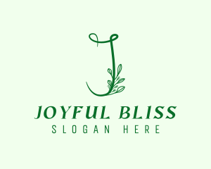 Natural Elegant Letter J logo design