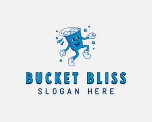 Wash Cleaning Bucket Housekeeper logo design