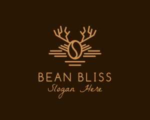 Antler Coffee Bean logo design