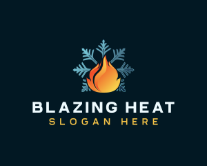 HVAC Heating Cooling logo design