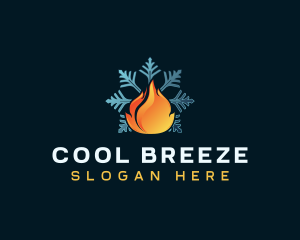 HVAC Heating Cooling logo design