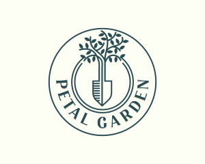 Landscaping Shovel Planting logo design