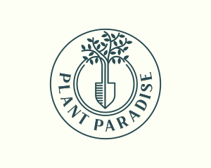 Landscaping Shovel Planting logo design