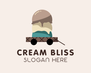 Ice Cream Dessert Delivery logo design