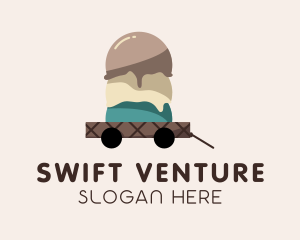 Ice Cream Dessert Delivery logo design