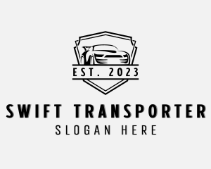 Racing Car Transportation  logo design