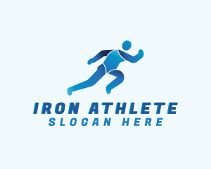 Running Runner Athlete logo design