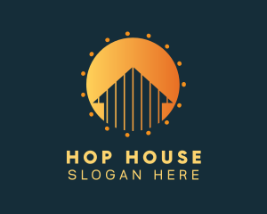 Sunset Realtor House logo design