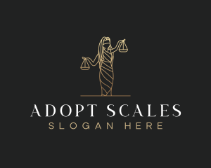 Justice Scale Woman logo design