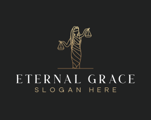 Justice Scale Woman logo design