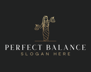 Justice Scale Woman logo design