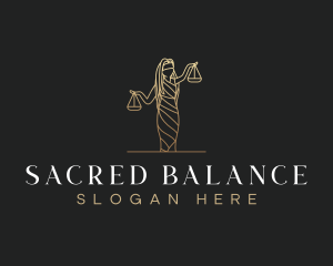 Justice Scale Woman logo design