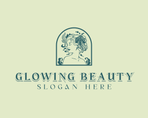 Floral Woman Skincare logo design