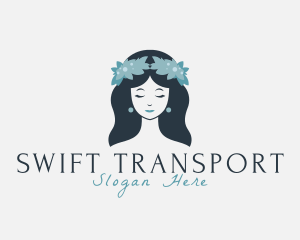 Floral Headdress Girl Logo