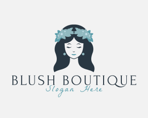 Floral Headdress Girl logo