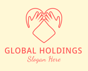 Hand Holding Heart logo design