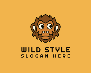 Cartoon Wild Monkey logo design