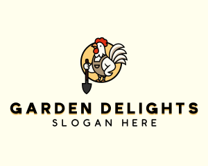 Chicken Backyard Gardening logo design