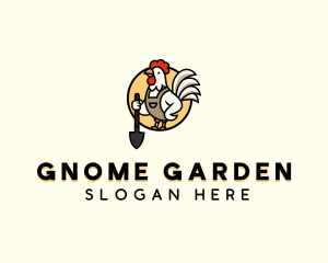 Chicken Backyard Gardening logo design