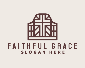 Christian Church Crucifix logo design