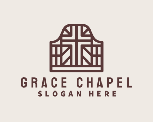 Christian Church Crucifix logo design