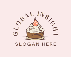 Sweet Cupcake Pastry Logo