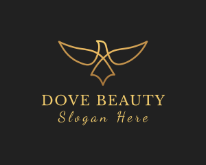 Gold Flying Dove logo design