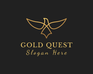 Gold Flying Dove logo design