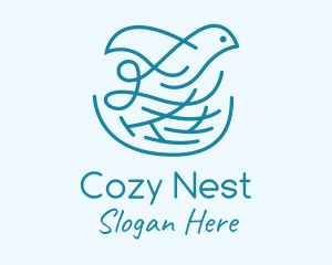 Nature Bird Nest  logo design