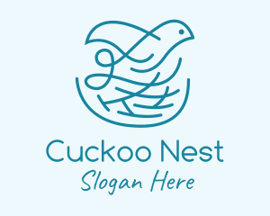 Nature Bird Nest  logo design