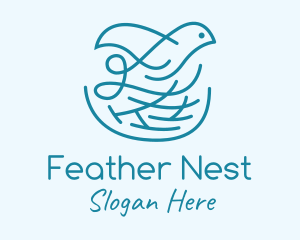 Nature Bird Nest  logo design