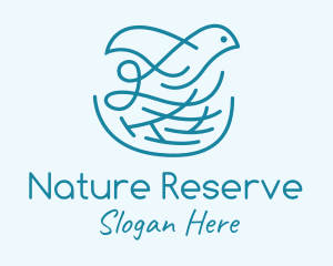 Nature Bird Nest  logo design