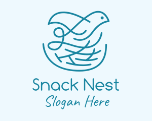 Nature Bird Nest  logo design